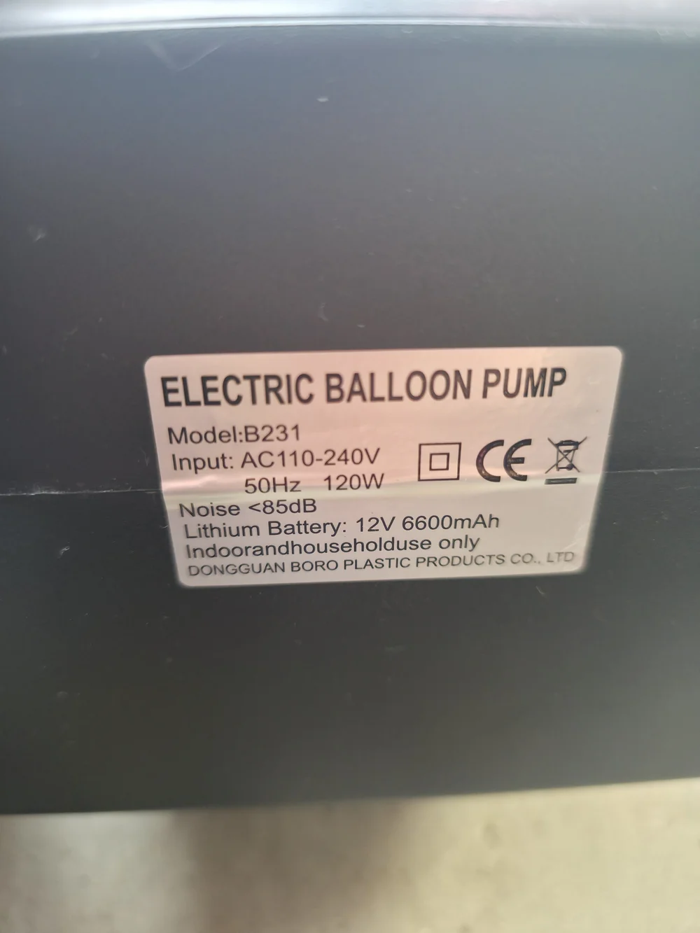 LAGENDA B231 Electric Balloon Pump Inflator with Carry Case Party Supplies